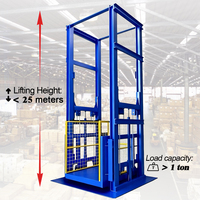 Monte-charge hydraulique à double rail de 5 tonnes à haute efficacité, élévateur de marchandises électrique pour la distribution en entrepôt et la logistique