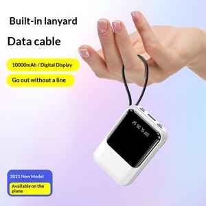 Batterie externe à <span class=keywords><strong>charge</strong></span> rapide 10W QC2.0, 10000-20000mAh, chargeur portable de poche avec câble, batterie de haute qualité, affichage LED - Product Image 3