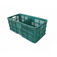 Caisse en plastique empilable et durable, bac de stockage logistique, conteneur en maille pour œufs, fruits, légumes, déménagement, anti-fuite