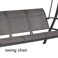 Fauteuil balançoire de jardin moderne en métal X Colorfastness, auvent de haute qualité pour véranda extérieure, hamac 3 places, balançoires de plage et de patio, cour