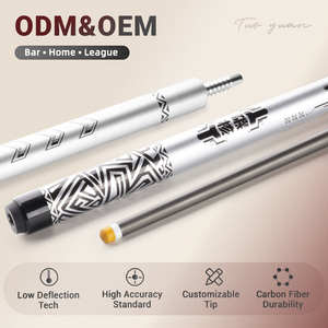 TuoYuan usine directe haute qualité 8 queue de billard à billes arbre en Fiber de carbone joint en acier inoxydable 1/2 conception fendue 10-13mm <span class=keywords><strong>pointe</strong></span> - Product Image 4