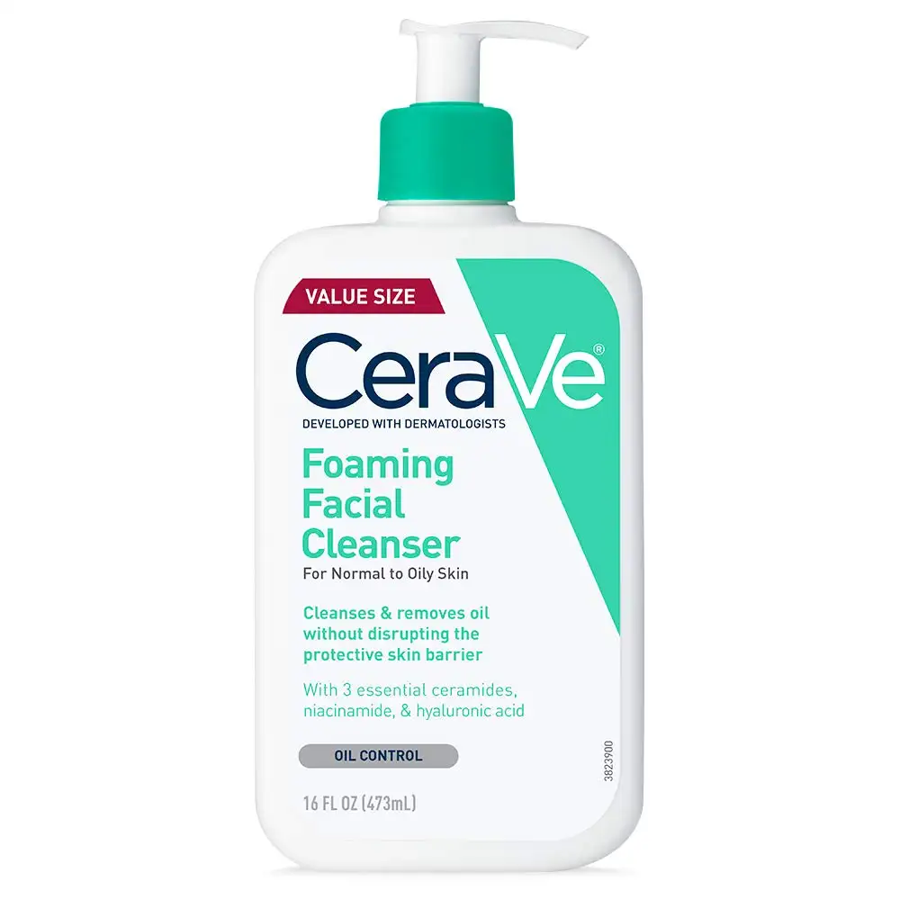 236L CeraVe झाग चेहरे Cleanser के लिए मेकअप पदच्युत और दैनिक चेहरा धो तेल त्वचा खुशबू मुक्त गहरी चेहरे cleanser