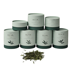 Food Grade Kraft Paper Tube Packaging for <b>Tea</b> & Herbal <b>Tea</b>, Custom Printed Airtight Cylinder <b>Canister</b> - Product Image 1