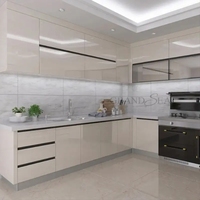 Balom moderno bianco italiano alta lacca lucida armadi da cucina per mobili per la casa armadio di stoccaggio