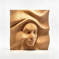 Art Mural Ondulé 3D Stéréoscopique Irrégulier Inspiré du Visage Humain, Insonorisant, Étanche et Lumineux, Choix des Designers Modernes
