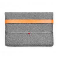 Couverture d'ordinateur portable en feutre multifonctionnelle personnalisée pliante moderne avec feutre de laine et cuir PU