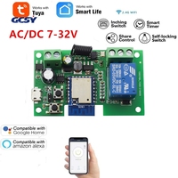 Module de commutation Wifi Tuya à sens unique, module de relais 10A, contrôleur de relais DCAC 7-32V 12V 24V 220V 110V, module de relais intelligent Jog à verrouillage automatique