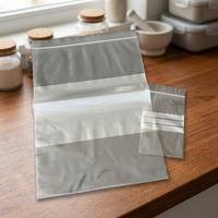 Bolsas con Cierre Hermético y Panel Transparente para Escribir, Impresión por Grabado, LDPE, para Almacenamiento de Bebidas y Agua Mineral