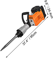 Marteau démoliteur électrique robuste 2200W - Ciseaux de démolition portables pour béton, pour travaux de construction murale