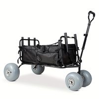 Chariot de plage robuste de 400 livres avec grandes roues à ballons, personnalisable, support OEM