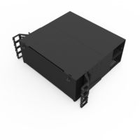 Panneau de brassage fibre optique ODF à montage en rack, cassette SC LC MPO, 1U 2U 4U, 144 288 576 cœurs, aluminium RAL9005 NOIR