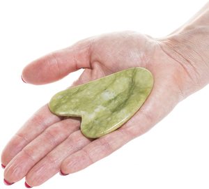 Ferramenta de Massagem Corporal Anti-Envelhecimento em Pedra de Jade, Placa de Esfoliação Facial <span class=keywords><strong>Guasha</strong></span> em Jade Verde - Product Image 6