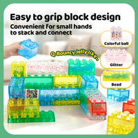 Zhorya - Juego de 36 Bloques de Construcción de Gelatina Blanda, Juguetes Educativos Montessori para Niños, Rompecabezas Sensorial Suave