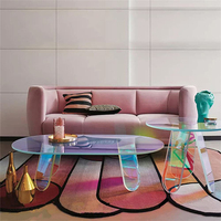 Nordischer Moderner Regenbogen-Acryl-Couchtisch für Zuhause, Esszimmer oder Apartment, für Hotels