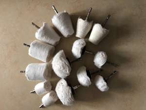 <span class=keywords><strong>ล้อ</strong></span>ขัดผ้าฝ้ายเนื้อนุ่มสีทองบางมากประสิทธิภาพสูงสำหรับเครื่องเพชรพลอย - Product Image 3