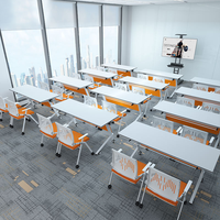 Table de conférence mobile pliable avec roulettes, bureau de formation pliable pour salle de réunion, mobilier de bureau moderne