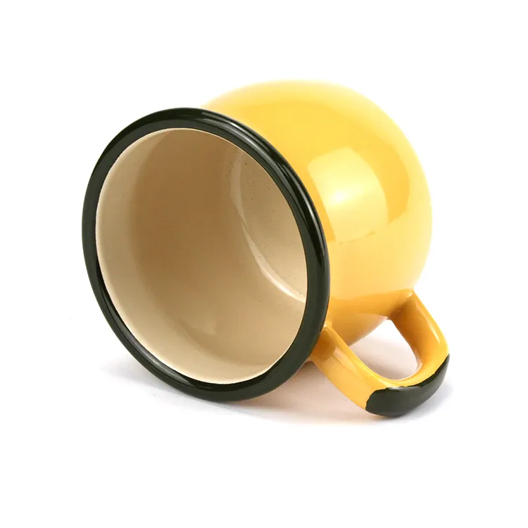 New Arrival Small White 0.42Liter Coffee Cup Enamel Cups