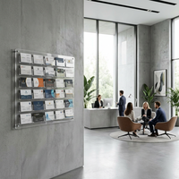 Porte-Revues suspendu Mural Journal Acrylique Porte-Brochure