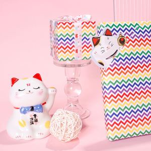 ม้วนกระดาษทิชชูม้วนสำหรับวันเกิดกระดาษห่อกระดาษสีรุ้งงานฝีมือที่ยอดเยี่ยม - Product Image 5