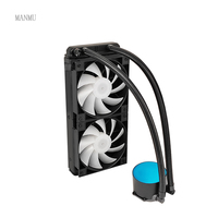 Pendingin CPU Air AIO Manmu 120mm Terlaris, Radiator Cair ARGB 4Pin PWM untuk Casing Komputer