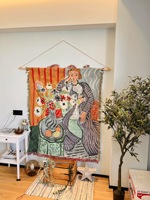 Offre Spéciale Tapisserie Fil Teint Machine Tissage Jacquard Tapisserie Vintage Logo Personnalisé Tissé Oem