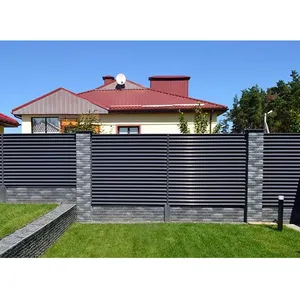 Tuin Aluminium Balkon Privacy Hek Profiel Louver Frame Bar Horizontale Lamellen Hekwerk