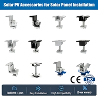 Collier de serrage intermédiaire en aluminium pour panneaux solaires AL6005-T5, fixation de modules photovoltaïques pour système de montage de panneaux solaires