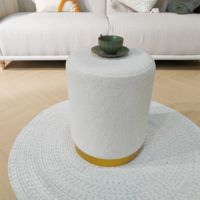 Chaises de bonne qualité Bailey tabouret pouf en métal doré tabourets pouf rembourré en velours d'acier inoxydable pouf pouf