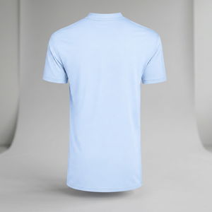 Men's <b>Light</b> Blue Perfomance Crew <b>Neck</b> T Shirt Soft Breathable Athletic casual Sports Tee - Product Image 2