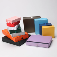 Boîte cadeau personnalisable en carton rigide avec tiroir coulissant holographique laser, écologique et recyclée, pour bijoux et cils