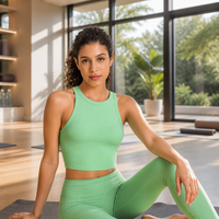 OEM ODM Débardeur de yoga pour femme, soutien-gorge de sport personnalisé avec étiquette privée, rembourrage amovible, dos nageur, pour entraînement, fitness et gym