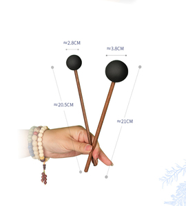 Baqueta de cobre con punta redonda y revestimiento de silicona, adecuada para actuaciones musicales, yoga y meditación. - Product Image 3