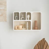 Étagères de rangement multifonctionnelles murales à quatre niveaux en bois personnalisées OEM Chunlei, non pliables, pour le salon