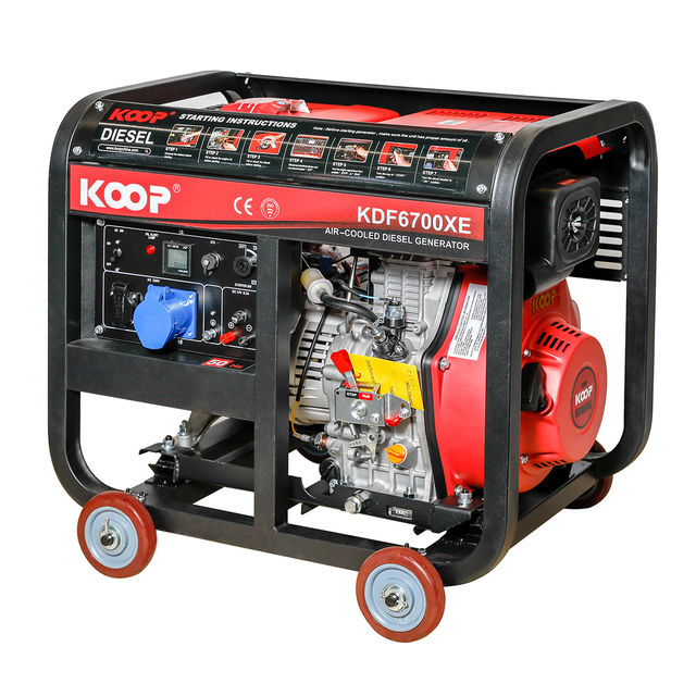 Koop Open Frame diesel Generator 5KW 5KVA Recoil Start KDE6500E Three Phase Single Phase