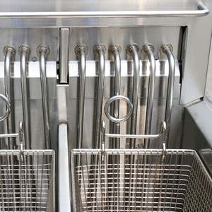 Friteuse électrique commerciale en acier inoxydable avec système de filtration d'huile à réservoir unique, 2 paniers, capacité d'huile de 17-20L - Product Image 3