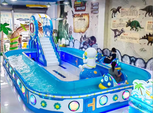 Новая надувная лодка из стекловолокна, дрейфующий детский аквапарк, водный канал, дрейфующий проект, игровой автомат - Product Image 2