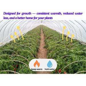Greenhouse Plastic Sheeting 6.56.5 Ft Clear Polyethylene <b>Film</b> Heavy Duty Weather Resistant Waterproof Cover - Product Image 1
