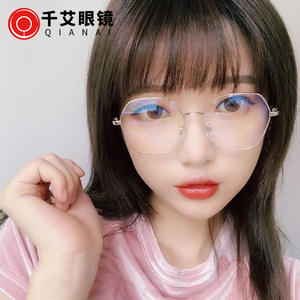 Monturas de Gafas Octogonales para Mujer Qianai O2-3310, Montura Completa, Lentes Planas, Anti-UV y Anti-Luz Azul, Tendencia de Moda - Product Image 3