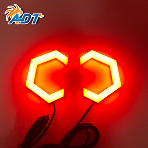 ไฟวงแหวน ADT RGB Angel Eyes LED สำหรับดัดแปลงไฟหน้าโปรเจคเตอร์ พร้อมไฟวิ่งกลางวัน RGBW และไฟเลี้ยวแบบ Hex Halo Rings - Product Image 6