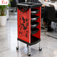 Chariots de salon de coiffure professionnels pour barbier, spa, soins du visage, salon de beauté, coiffure, multicolores (noir/blanc/vert/rouge) pour salon de beauté