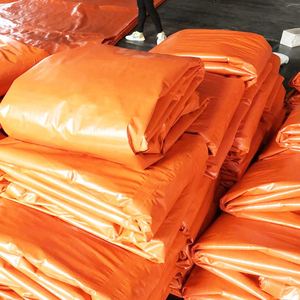 Imprimé Fabricant <span class=keywords><strong>Pas</strong></span> <span class=keywords><strong>Cher</strong></span> Prix En Plastique Orange PE Bâche - Product Image 3