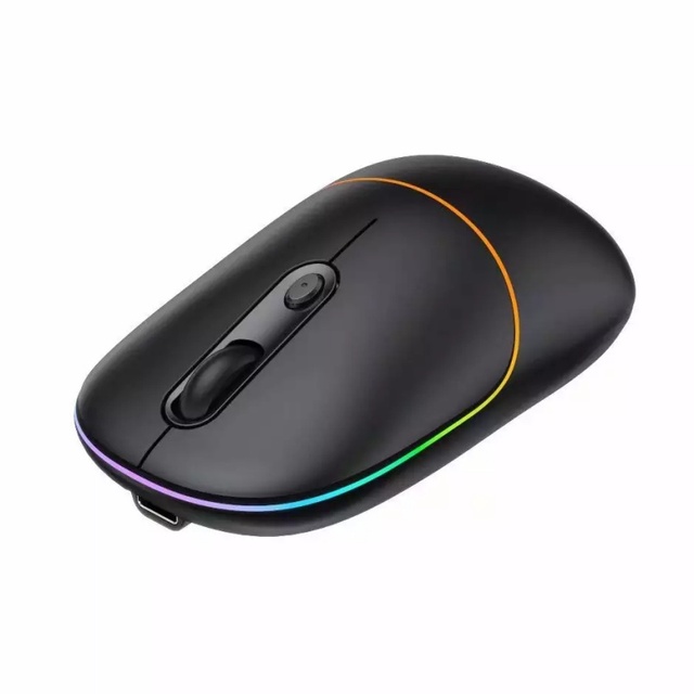 RGB Wireless Mouse Silent Ergonomic Rechargeable LED Optical Backlit USB Gaming Mouse with 11 Colors and 4 Buttons in Stock