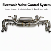 Système d'échappement Catback à valve en X en acier inoxydable SS304 avec contrôle de valve à vide de 1,5 mm pour Audi R8 V10 5.2L 2008-2016 – Amélioration des performances