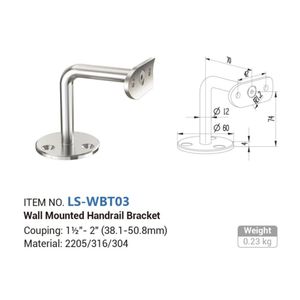 Soportes Modernos de Acero Inoxidable para Pasamanos, Soporte de Alta Calidad para Barandillas de Escaleras, Fijaciones para Barandales de Vidrio <span class=keywords><strong>JBM</strong></span> <span class=keywords><strong>JBM</strong></span>-M-031 - Product Image 4