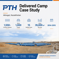 Projet de modules préfabriqués en conteneurs pour camp minier de cuivre Aktogai au Kazakhstan : entrepôt industriel et logement du personnel