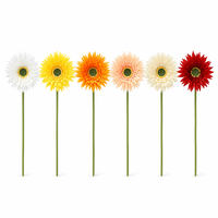 Fleur artificielle réaliste en polyester, motif marguerite araignée, tige de 10 cm (3,9 pouces), tête de 40 cm (15,7 pouces), 6 couleurs, pour mariage d'automne, vente en gros