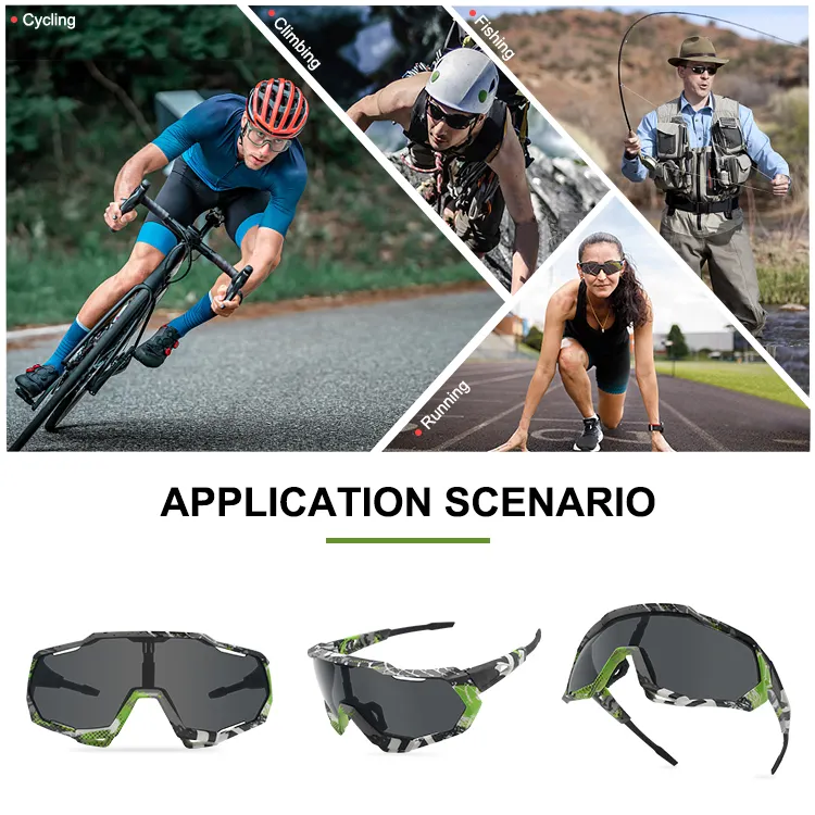 Óculos de sol esportivos para homens, óculos de proteção UV400 polarizados à prova d'água para montanheiros e golfe com logotipo personalizado