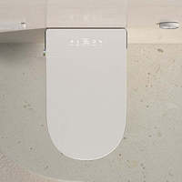 Ensemble WC intelligent suspendu avec télécommande, réservoir encastré, WC intelligent à poser contre le mur, incluant siège chauffant - pour salle de bain