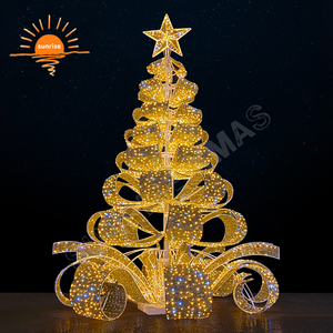 Lớn RGB Led Ice Spikes mùa đông ánh sáng thiết kế mới 20ft ngoài trời thương mại giáng sinh 3D Khổng lồ thắp sáng thông minh RGB Motif cây thông - Product Image 5