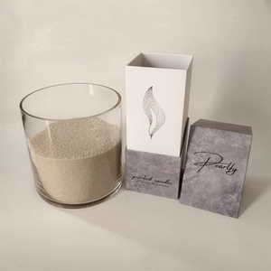 Nouvel an 2025 nouveautés naturel <span class=keywords><strong>blanc</strong></span> <span class=keywords><strong>noir</strong></span> couleur perlée bougie poudre sable cire pour la maison événement décoration de mariage - Product Image 1